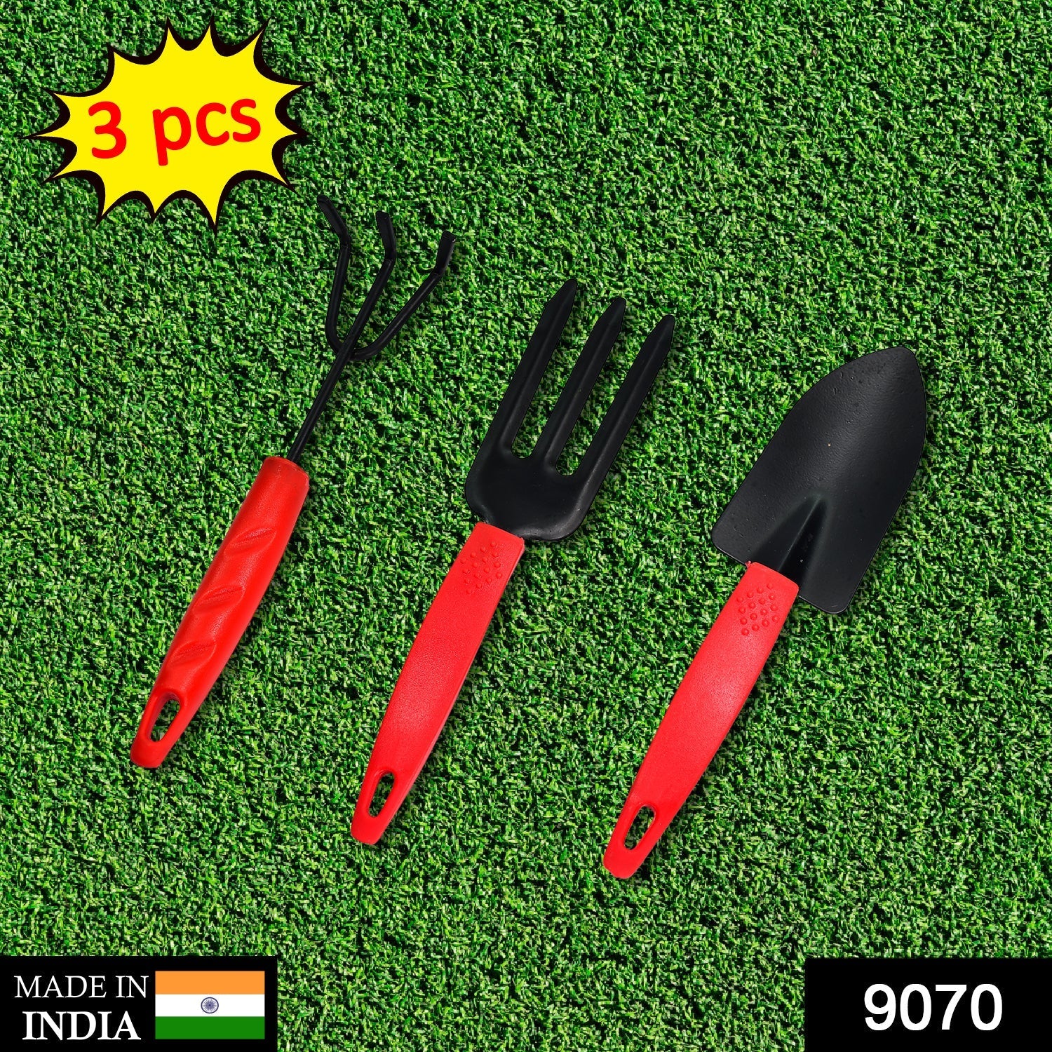 3pcs Small sized Hand Cultivator, Small Trowel, Garden Fork 3pcs Small sized Hand Cultivator, Small Trowel, Garden Fork
